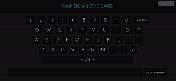 Rainbow Keyboard Game
