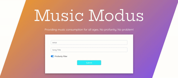 Music Modus Application