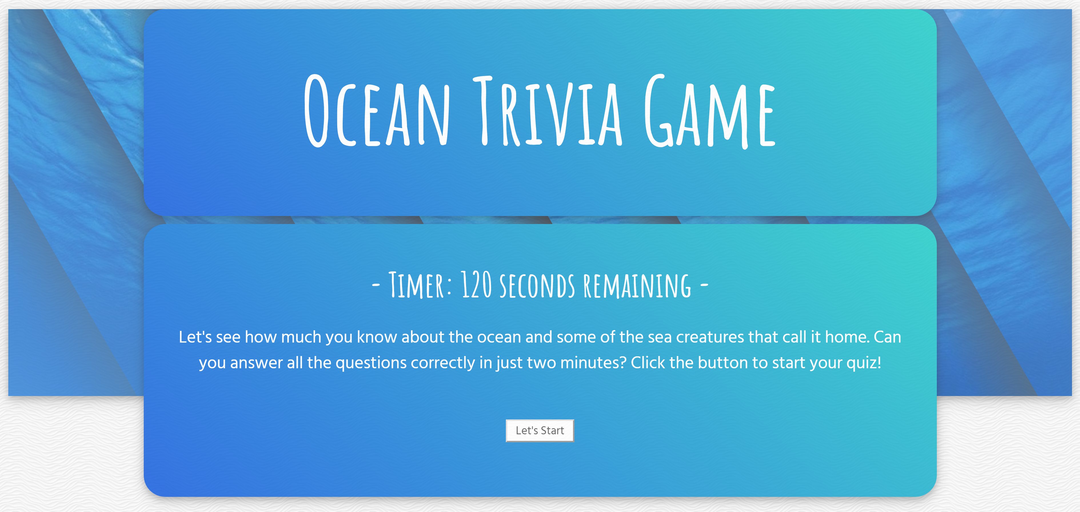 Trivia Game Application